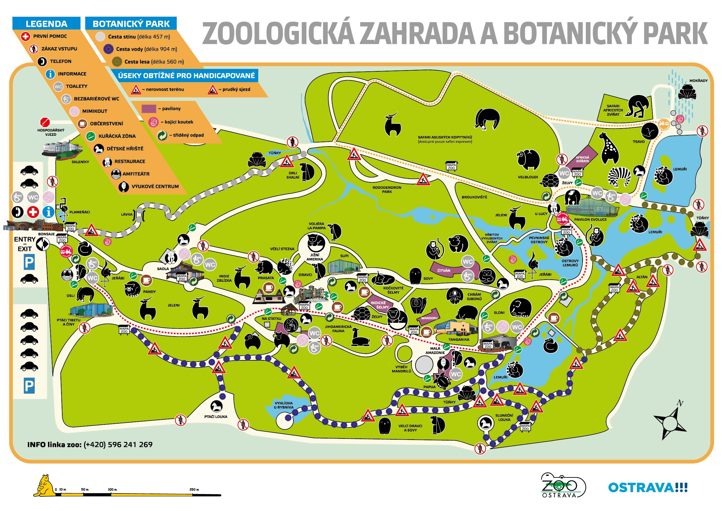 zoo safari czechy mapa